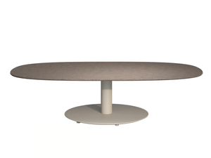 T-TABLE - Oval low ceramic garden side table - Side table by TRIBÙ