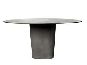 TAO - Round lightened concrete dining table - Table by TRIBÙ