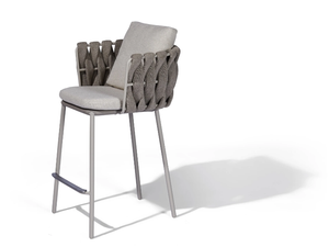 TOSCA - High fabric stool with footrest - Stool by TRIBÙ