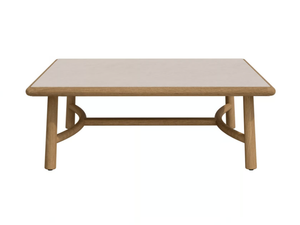 UKIYO - Square teak garden side table with ceramic top - Side table by TRIBÙ