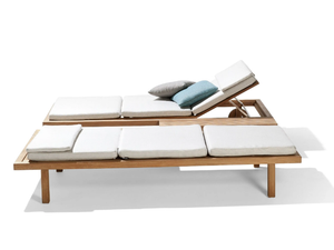 VIS À VIS - Recliner teak lounger - Armchair by TRIBÙ