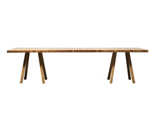 VIS À VIS - Rectangular teak garden table - Table by TRIBÙ