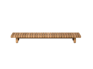 VIS À VIS - Teak garden bench - Bench by TRIBÙ