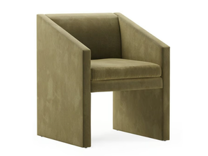 ANGLE - Velvet easy chair with armrests - Armchair by TRNK