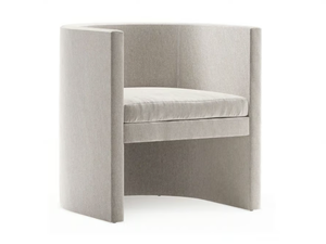 ARC - Upholstered fabric easy chair with armrests - Armchair by TRNK