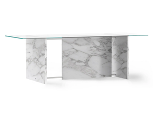 SEGMENT - Rectangular Calacatta marble table - Table by TRNK