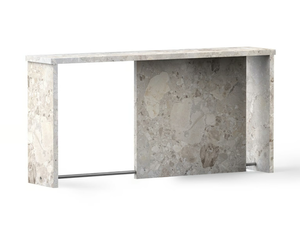 SEGMENT - Rectangular custom travertine console table - Console by TRNK