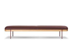 ABISKO - Upholstered leather bench - Bench by True Design