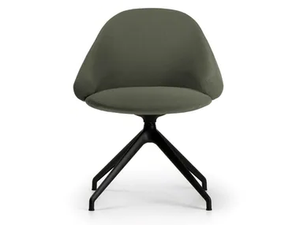 FENDER FD 4098 - Upholstered trestle-based fabric chair with armrests - Chair by True Design