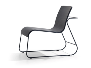 FLOW LOUNGE - Steel and wood easy chair - Armchair by True Design