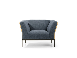 FOLD - Upholstered fabric armchair with armrests - Armchair by True Design