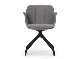 HIVE - Trestle-based fabric chair with armrests - Chair by True Design