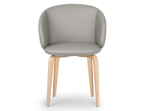 NOT MINI - Upholstered leather chair with armrests - Chair by True Design