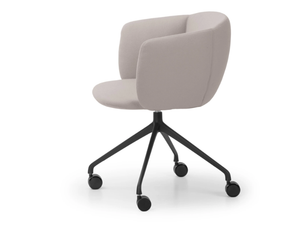 NOT SMALL - Upholstered chair with castors - Chair by True Design