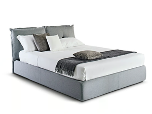COZY - Upholstered fabric bed with removable cover - Bed frame by TUMIDEI