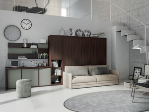 ON-OFF CONFIGURATION 266 - Storage wall with fold-away bed - Cabinet by TUMIDEI