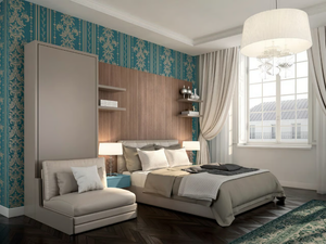 ON-OFF CONFIGURATION 272 - Double bed with integrated nightstands - Bed frame by TUMIDEI