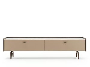 BLUES - Low wooden TV cabinet - Cabinet by Turri