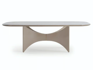 BLUES - Rectangular wooden and marble table - Table by Turri