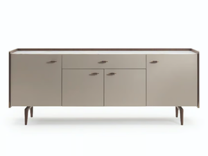 BLUES - Walnut sideboard with doors with drawers - Cabinet by Turri