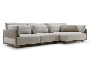 DRUM - Sectional fabric sofa with chaise longue - Sofa by Turri