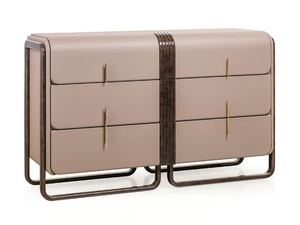 ECLIPSE - Leather chest of drawers - drawer by Turri