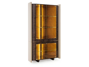 ECLIPSE - Wooden display cabinet with integrated lighting - Cabinet by Turri