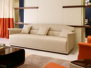 MADISON - 3 seater leather sofa - Sofa by Turri