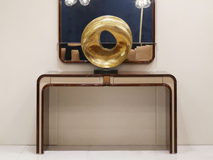 MADISON - Rectangular wooden console table with drawers - Console by Turri