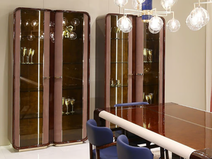 MADISON - Wood and glass display cabinet - Cabinet by Turri