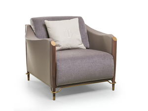 MELTING LIGHT - Fabric armchair with armrests - Armchair by Turri