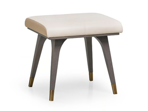 MELTING LIGHT - Low upholstered leather stool - Stool by Turri