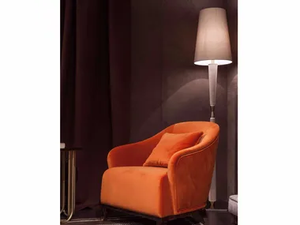 NOIR - Leather floor lamp - Floor lamp by Turri