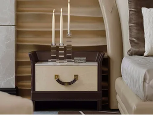 NUMERO TRE - Bedside table with drawers - Side table by Turri
