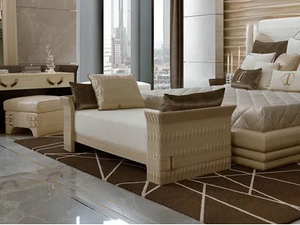 NUMERO TRE - Upholstered leather bench - Bench by Turri