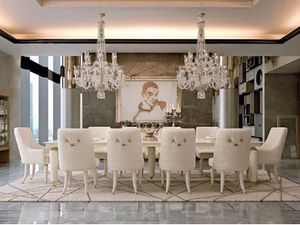 NUMERO TRE - Upholstered leather restaurant chair - Chair by Turri