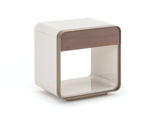 SOUL - Rectangular wooden bedside table with drawers - Side table by Turri