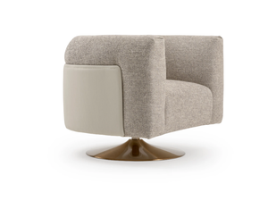 SOUL - Swivel fabric armchair with armrests - Armchair by Turri
