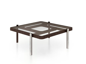 VISION - Square glass coffee table - Coffee table by Turri