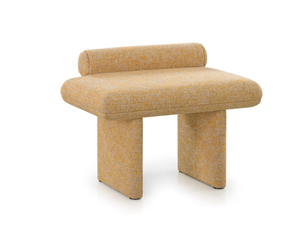 ZERO - Low upholstered fabric stool - Stool by Turri