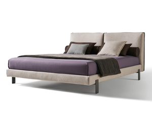 BOOK - Fabric double bed with upholstered headboard - Bed frame by Twils