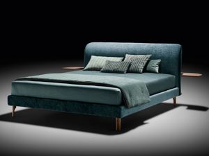 CANALGRANDE - Fabric double bed with upholstered headboard - Bed frame by Twils