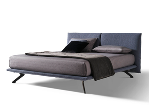 LOGAN - Fabric double bed with upholstered headboard - Bed frame by Twils