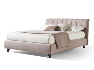 THOMAS BARRÈ - Fabric bed with upholstered headboard - Bed frame by Twils