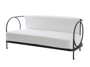 ARIETE - Sofa in galvanized iron and cushions in acrylic fabric - Sofa by Unopiù