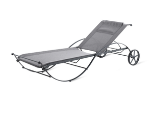 AURORA - Iron sun lounger with castors - Outdoor by Unopiù