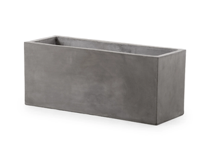 Cement garden vase - Low cement garden vase - Styling by Unopiù