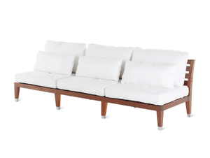 C'EST LA VIE - 3 seater garden sofa in mahogany and acrylic fabric - Sofa by Unopiù