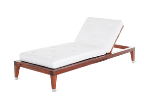 C'EST LA VIE - Garden daybed in mahogany and acrylic fabric - Sofa by Unopiù