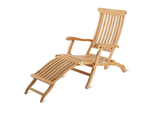 CHELSEA - Folding teak deck chair with armrests with footrest - Chair by Unopiù